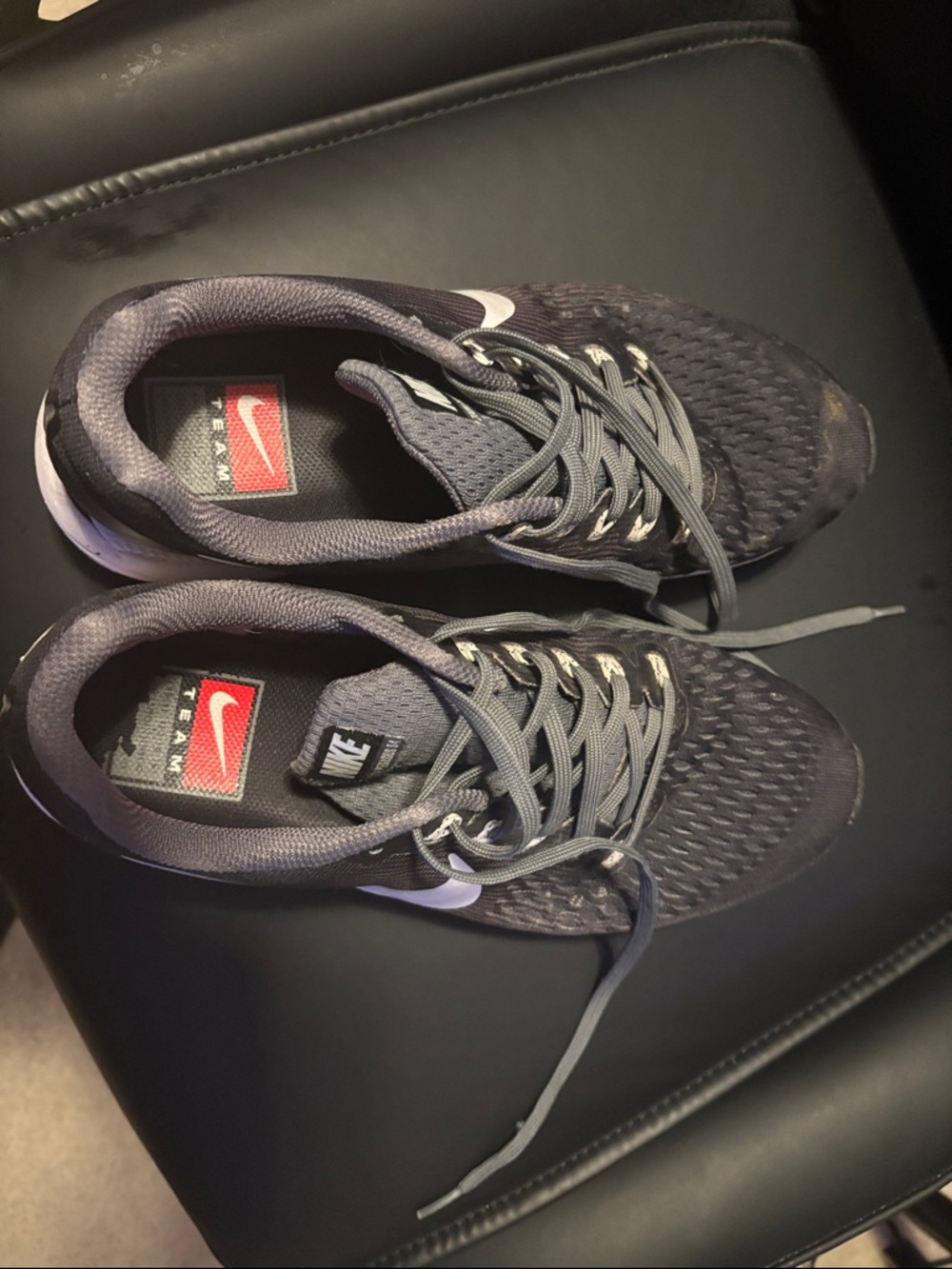 Nike Gray Athletic Sneakers with White Swoosh - Picture 2 of 8